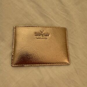 Kate Spade Rose Gold Leather Card Holder